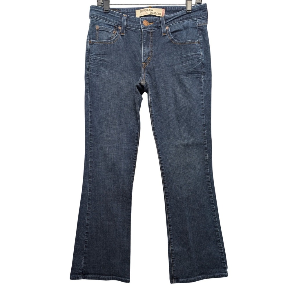 Vintage Y2K Levi's 518 Superlow Bootcut Jeans Womens 9M Dark Wash‎ Blue Low Rise